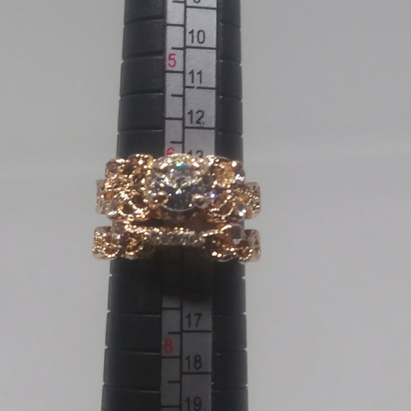 Rose gold-plated ring size 7 size 10 - Picture 4 of 4